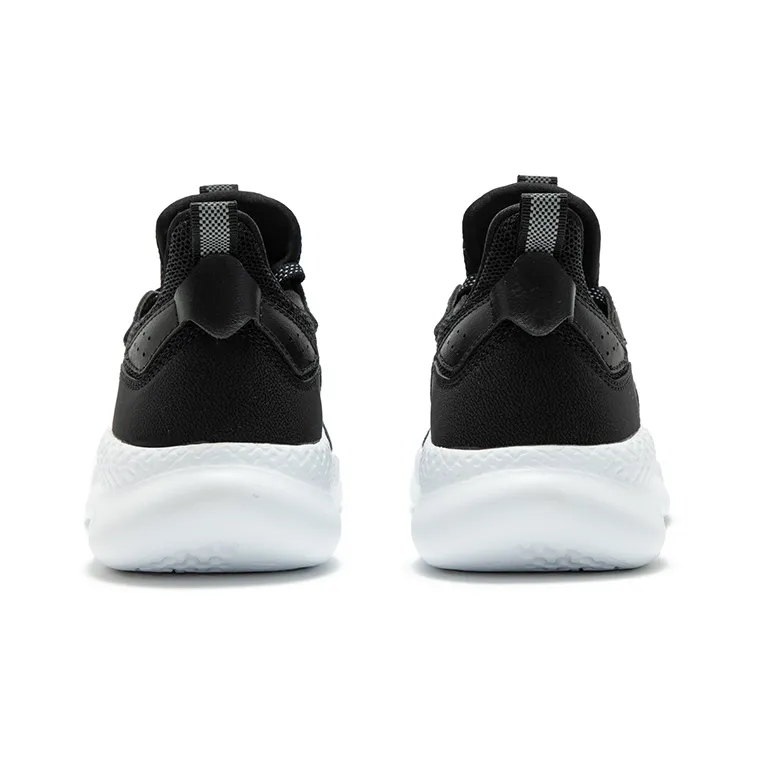 361° Slip on Slip Resistant, Abrasion Resistant, Breathable Low Top Casual Shoes Men's Black White-3
