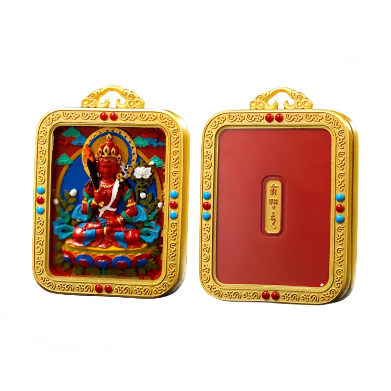 Xifeng Building Cinnabar Jade Pendants Unisex-5