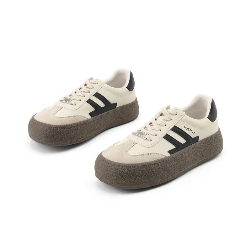JOSINY Cushioned Wear Resistant Lightweight Breathable Low Top Casual Sports Skateboard Shoes Khaki/Black-0