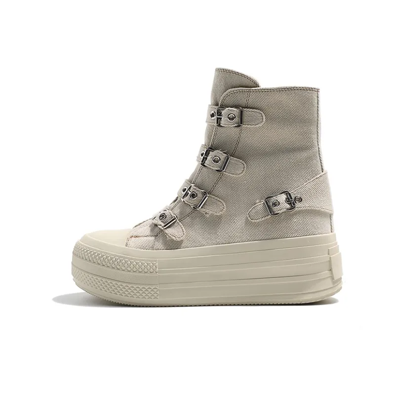 MIS. DANNY Skateboard Shoes High-Top Canvas Shoes Women's Pink-4