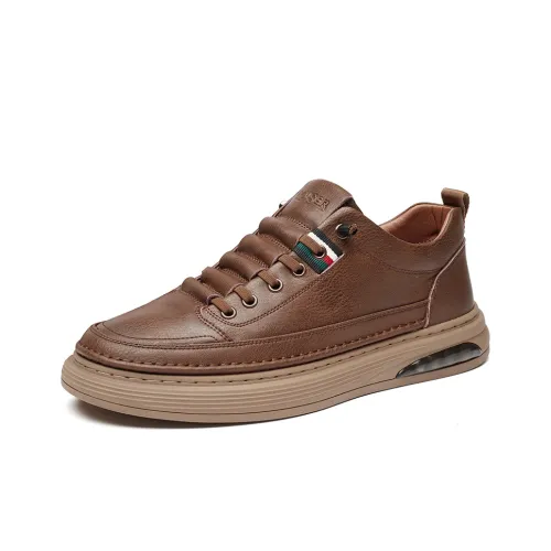 KAISER Skateboard Shoes Men Low-Top Brown/Brown