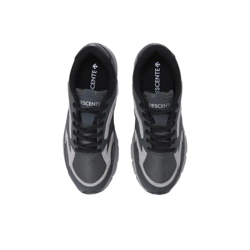 DESCENTE Abrasion Resistant Low Top Running Shoes Unisex Gray-3