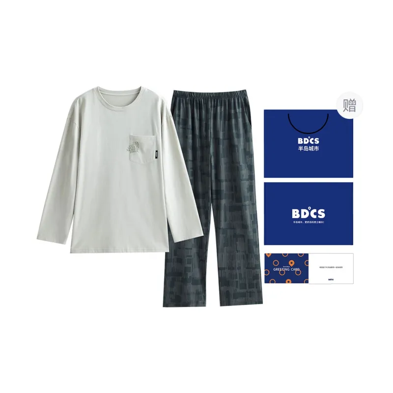 Peninsula City Pajama Set Men's Effortless Gray-0