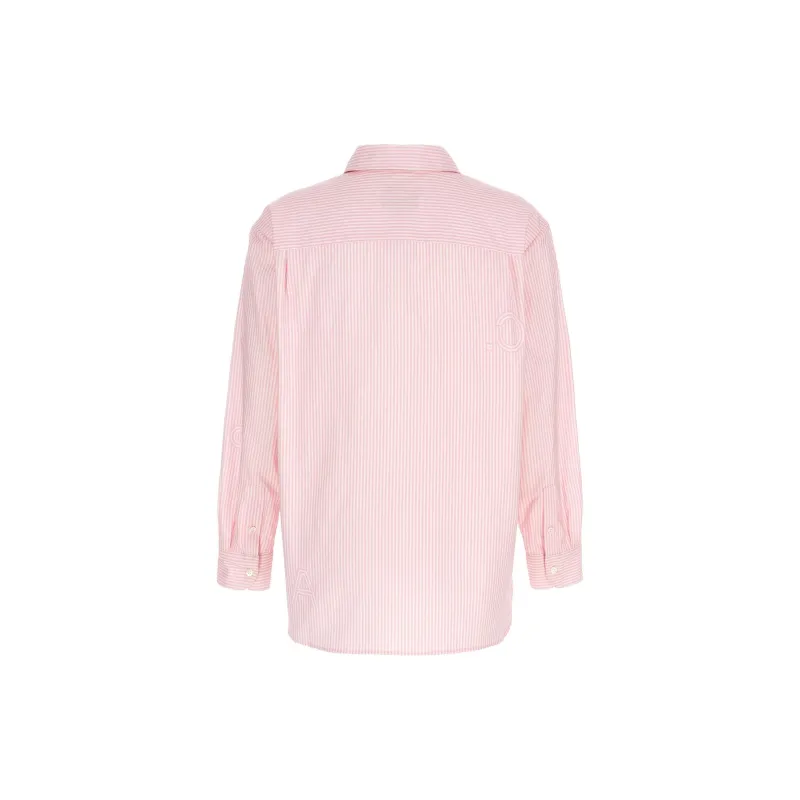 A.P.C Logo Printed Striped Buttoned Shirt-1