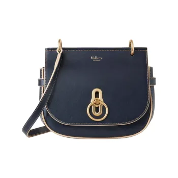 Mulberry Vegetable Tanned Cow Leather Crossbody Bag Shoulder Bag Women's Dark Marine Blue