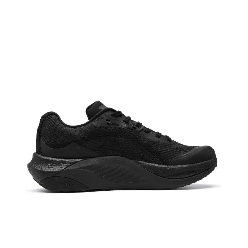 QIAODAN Shock Absorbers Slip Resistant Breathable Low Top Rubber Outsole Sprint Running Shoes Men's Black Silver-1