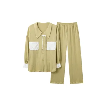 Chun Xi Pajama Set Women's Grass Yellow