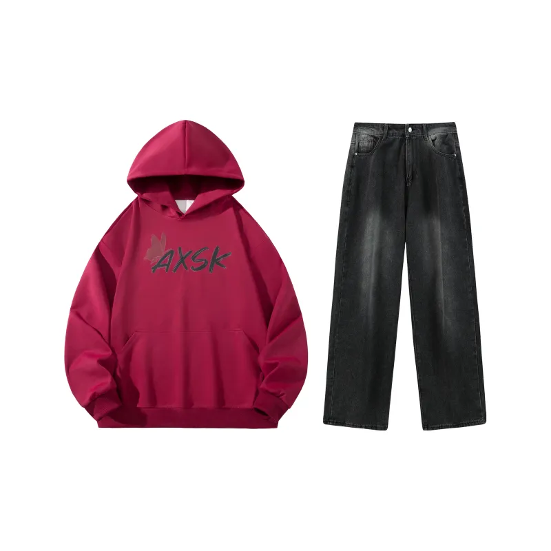 A.X.S.K Sweatshirt Sets Unisex-79