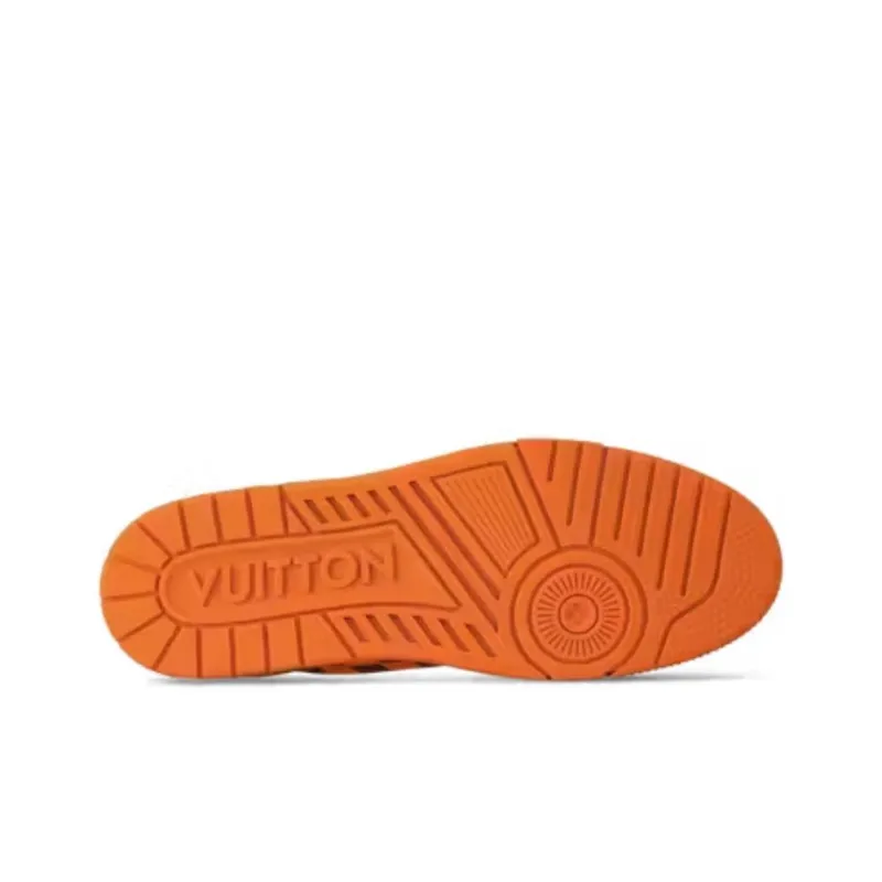 LOUIS VUITTON Lv Trainer Sneaker Damier Pop Orange-4