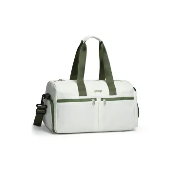 LOVERPUSS Nylon Gym Bag Yoga Bag Travel Bag Medium Size Unisex Beige Green