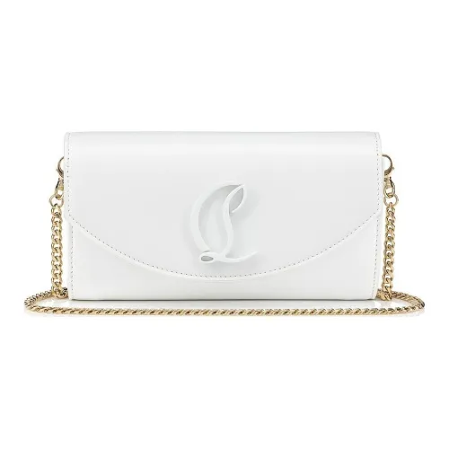 CL LUBOTING Calfskin Crossbody Bag Shoulder Bag Women's White