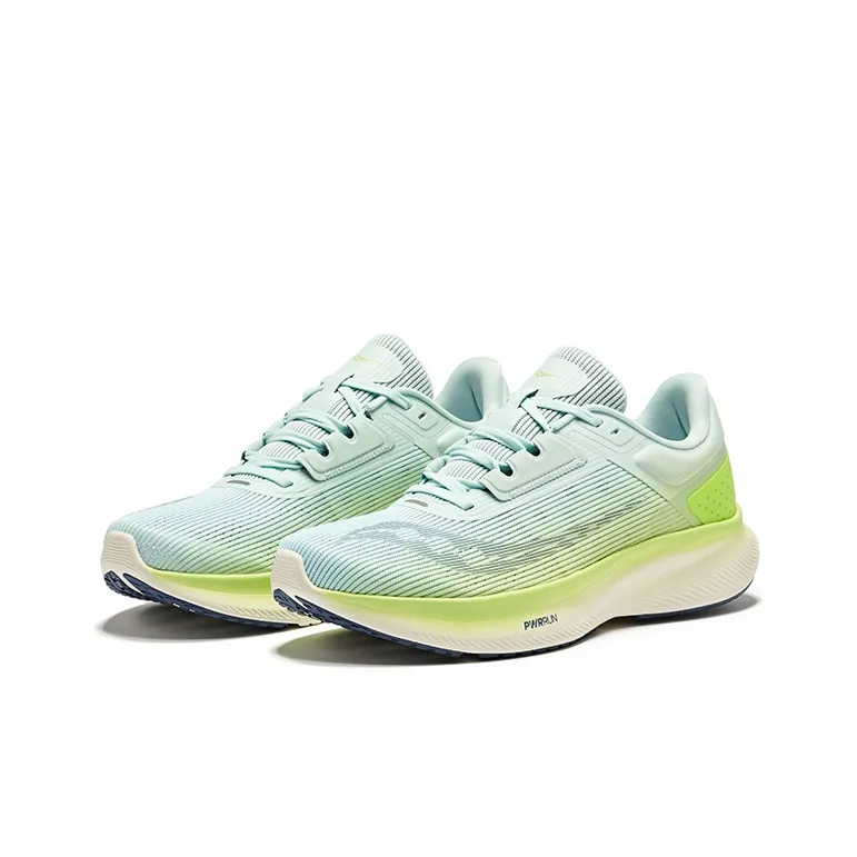 Saucony Vessel Cushioned Wear Resistant Breathable Low Top Training Running Shoes Unisex Green Blue-2