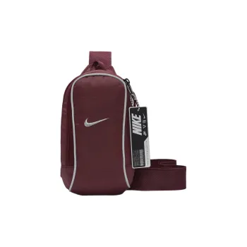 Nike Nylon Sling Bag Regular Men's Night Chestnut With Metallic Silver