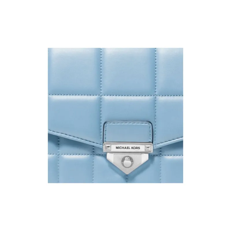 MICHAEL KORS Soho Sheepskin Shoulder Bag, Crossbody Bag, Handbag Tubas Women's Sky Blue-3