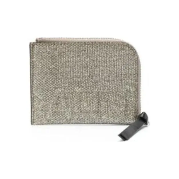 GANNI Recycled Polyester Card Clip Card Holder Women's Gray-0