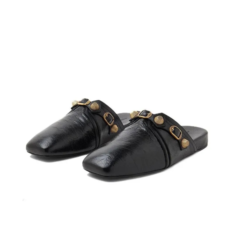 Balenciaga Cozy Beach Mukes 'Black'-2