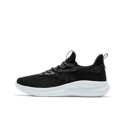 361° One-foot Push Series Casual Shoes Men Low-Top Obsidian Black/361° White