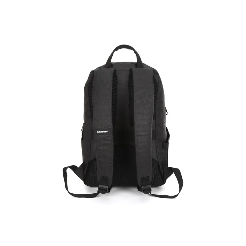 SUISSEWIN Oxford Fashion Design Large Capacity Student Laptop Bag Regular Unisex Black/Gray/Dark Gray-2