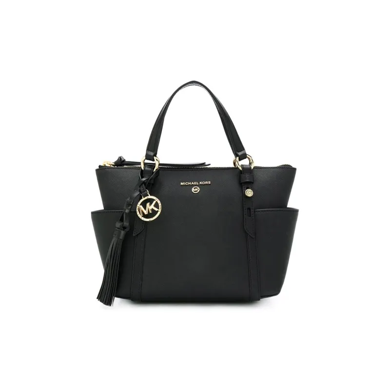 MICHAEL KORS MK Sullivan Leather Shoulder Bags Handbags Small Size Women's Black-0
