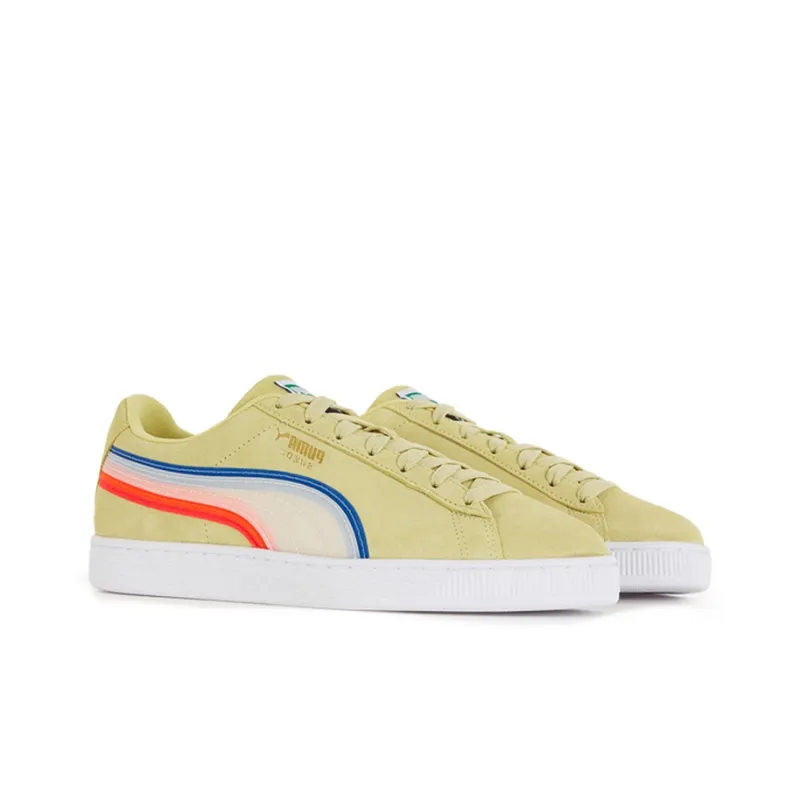 PUMA Suede Triplex Tech Lightweight Breathable Quick Dry Low-Top Skateboard Shoes Unisex Light Yellow-3