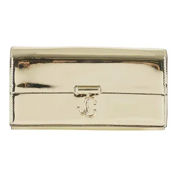 Jimmy Choo Avenue Leather Wallet Women's Gold