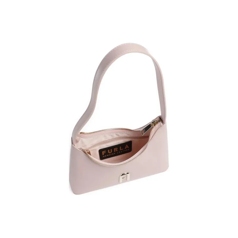 Furla Diamante Grained Leather Handbag Shoulder Bag Women's Ancient Pink-3