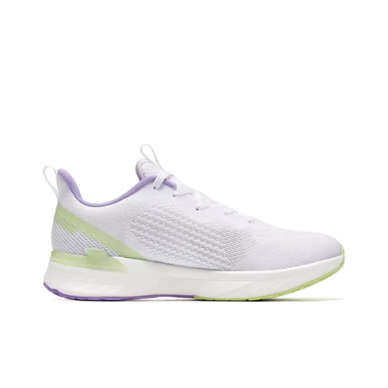 QIAODAN Boundless 4.0 Shock Absorbers With Slip Resistant Features Low Top Running Shoes Women's White Purple-1