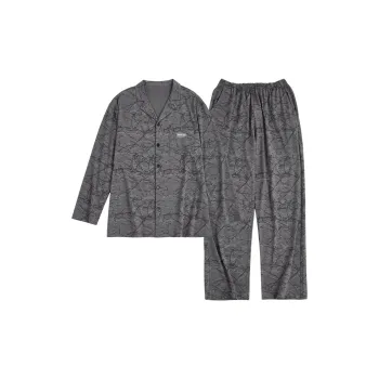 Peninsula City Pajama Set Men's Sleep Aid Gray