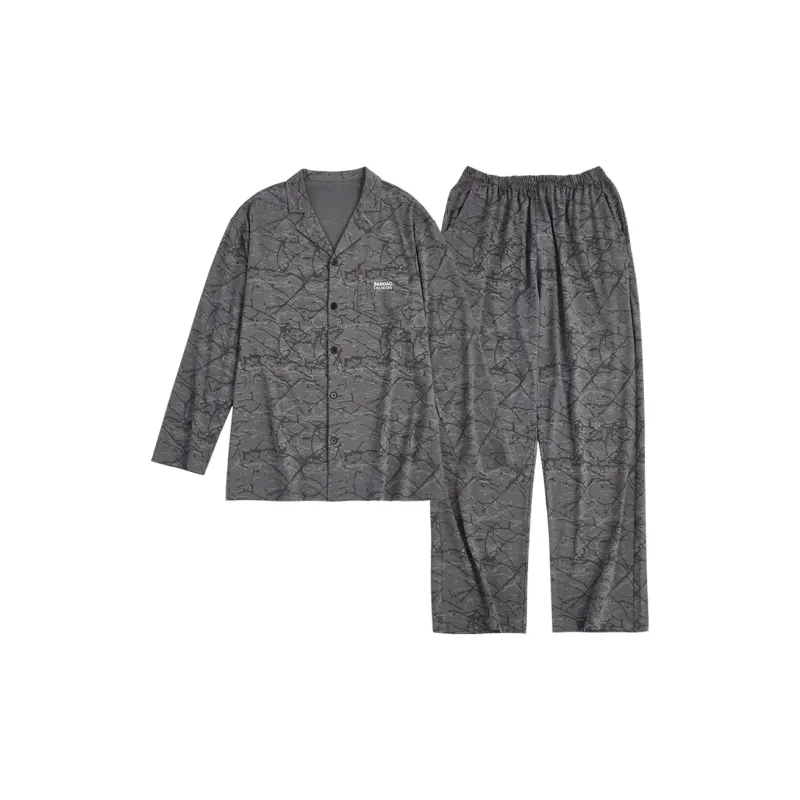 Peninsula City Pajama Set Men's Sleep Aid Gray-0
