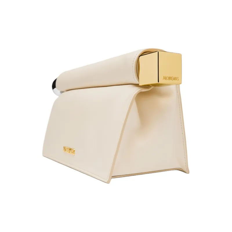 Jacquemus Cow Leather Clutch Women's Light Ivory-2