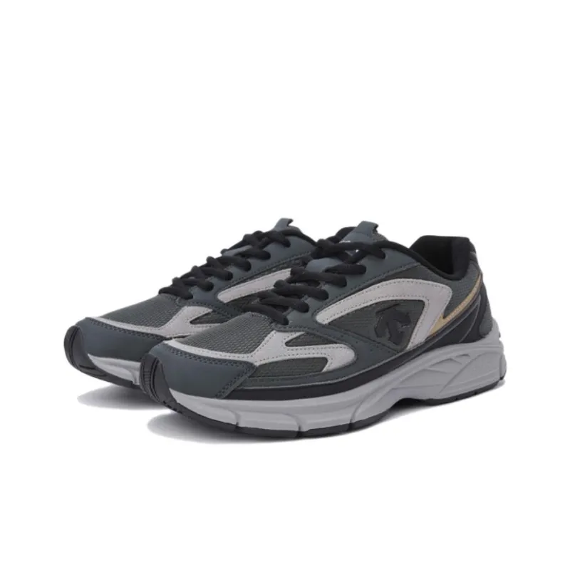 DESCENTE Abrasion Resistant Low Top Running Shoes Unisex Gray-2