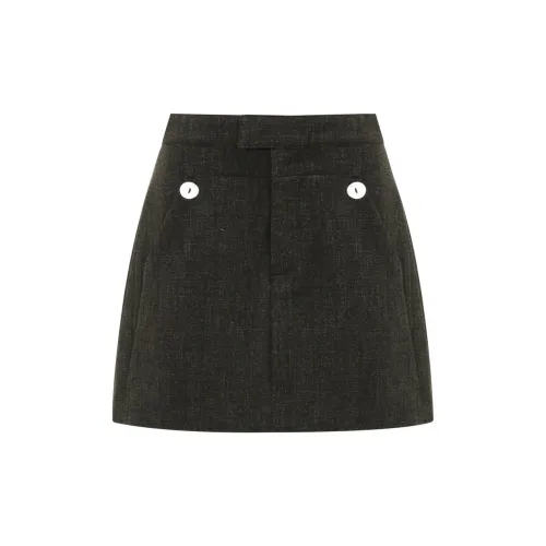 YESWOMEN Casual Short Skirts Women's Mocha Gray Midi Skirt