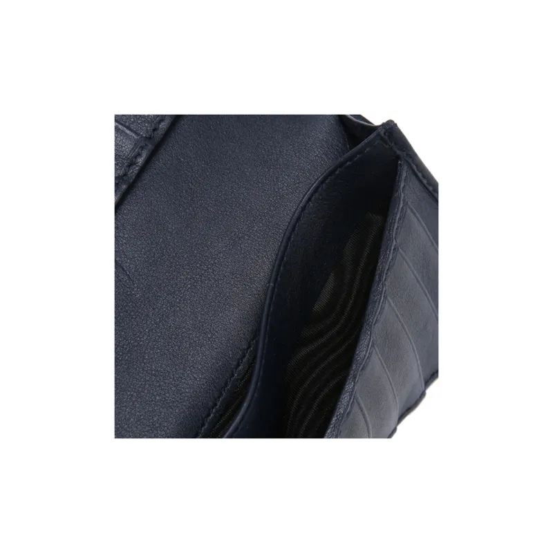 GUCCI Cow Leather Wallet Men's Dark Blue/Navy Blue-4