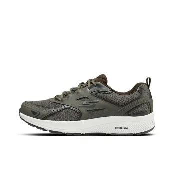 Skechers Cushioning Anti Slip And Wear Resistant Low Top Casual Running Shoes Men's Olive Brown