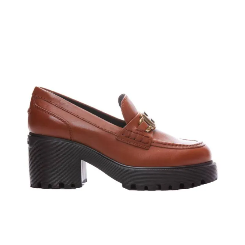 HOGAN Logo Buckled Slip On Loafers Women's-1
