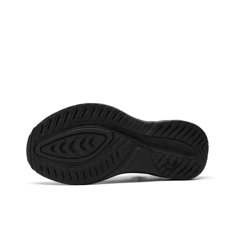 QIAODAN Shock Absorbers Slip Resistant Breathable Low Top Rubber Outsole Sprint Running Shoes Men's Black Silver-6
