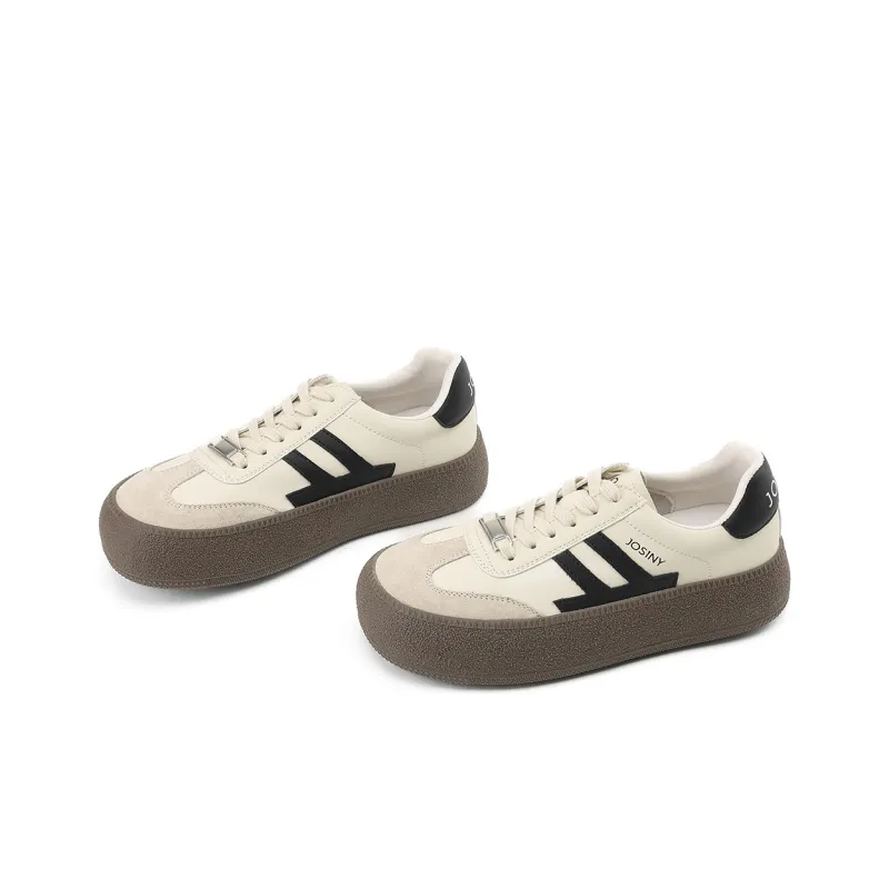 JOSINY Cushioned Wear Resistant Lightweight Breathable Low Top Casual Sports Skateboard Shoes Khaki/Black-4