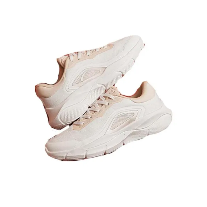 Anta Anti-Slip Wear-Resistant Low-Top Running Shoes Women's Papyrus White Smoky Brown-2