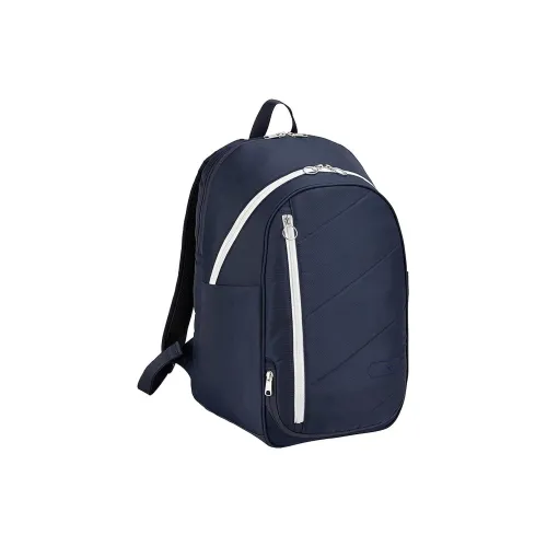 Mizuno Synthetic Leather Backpack Unisex Marine Blue & White