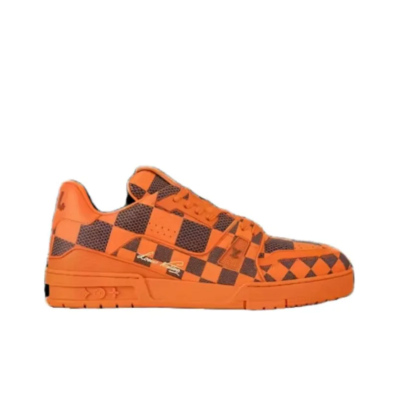LOUIS VUITTON Lv Trainer Sneaker Damier Pop Orange-1