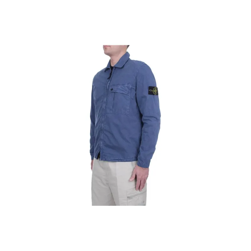 STONE ISLAND Zip Up Long Sleeved Shirt-2