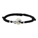 Koi Fish Hetian Jade Bracelet (Black Cord)