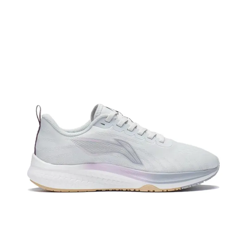 LiNing Red Hare 5 Anti Slip And Wear Resistant Lightweight Low Top Running Shoes Women's Gray Purple-1