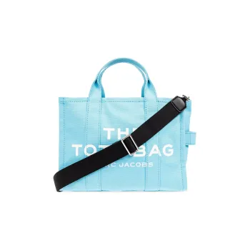 MARC JACOBS Cotton Canvas Tote Shopping Bag One Shoulder Crossbody Portable Canvas Bag Medium Size Women's Blue
