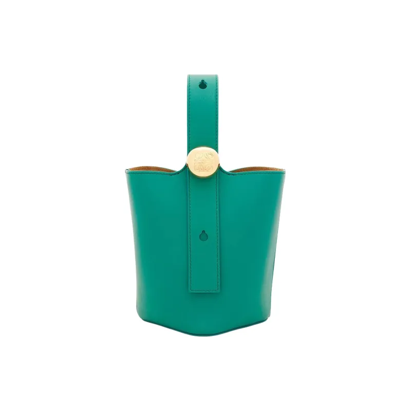 LOEWE Cow Leather Bucket Bags Shoulder Bag Crossbody Bag Handbag Mini Women's Emerald Green-0