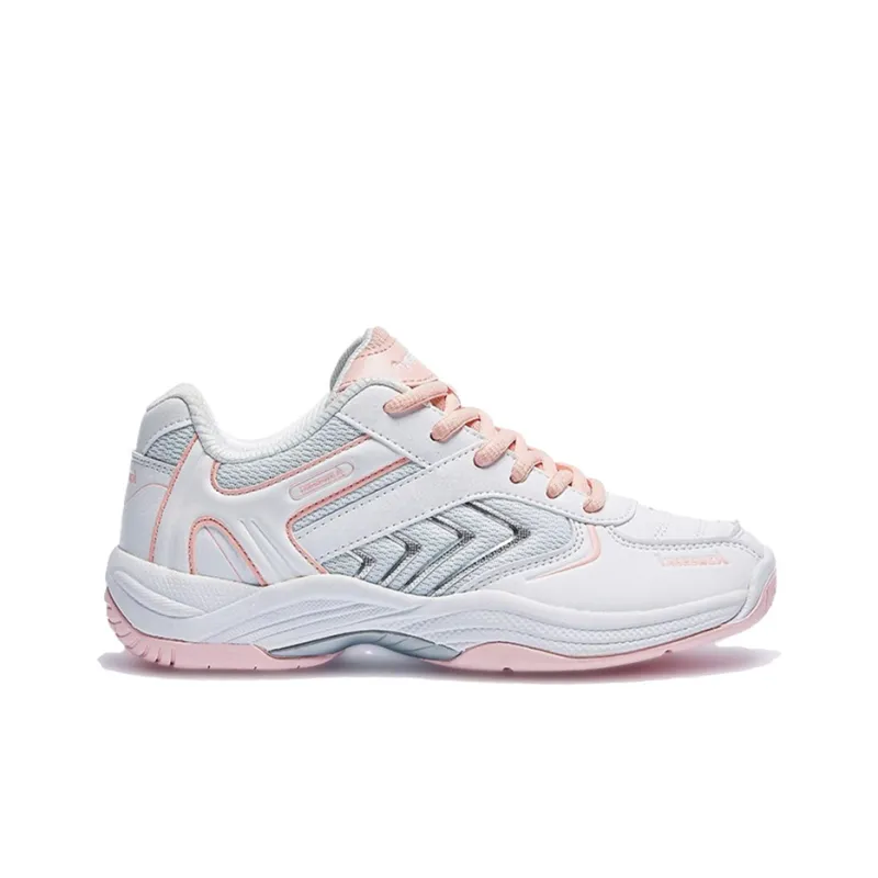 Kawasaki Wind chasing Series Cushioned Wear Resistant Breathable Coverage Low Top Badminton Shoes Unisex Pink White-1