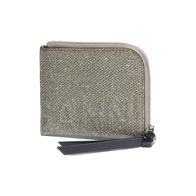 GANNI Recycled Polyester Card Clip Card Holder Women's Gray-1