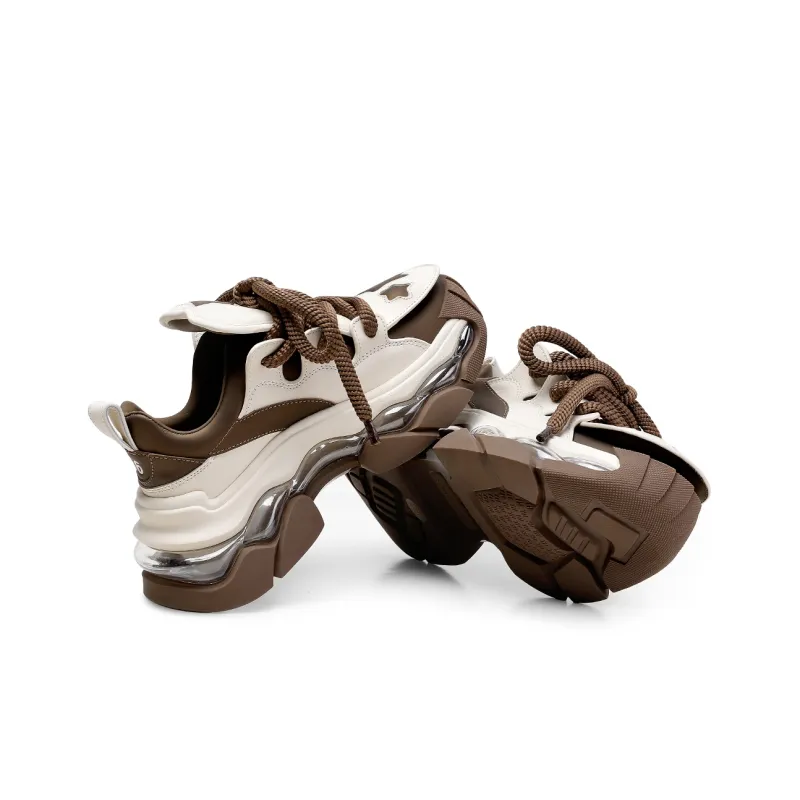 Hoov Anti-Slip And Wear-Resistant Lightweight Height Increasing High-Top Chunky Sneakers Women's-8
