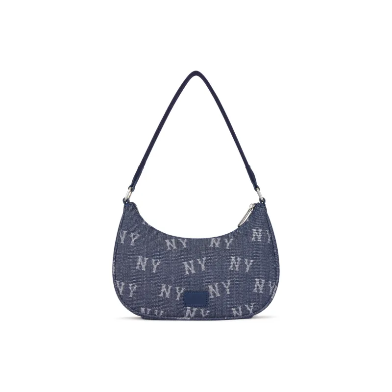 MLB New York Yankees Cotton Shoulder Bag, Handbag, Clutch, Student Backpack Unisex Indigo-3