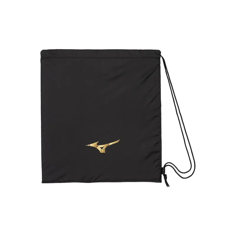 Mizuno Nylon Shoe Bag Storage Bag Unisex Black & Gold-0